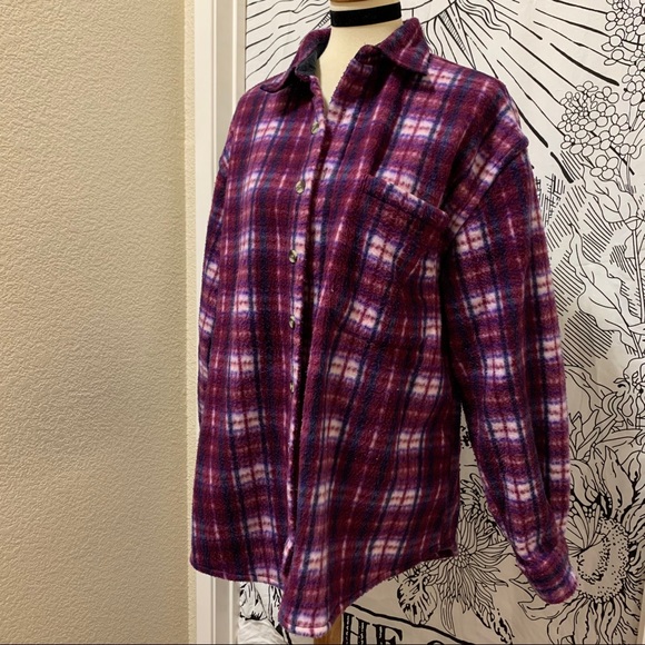 🌈 Stylish cozy Vintage plaid top/jacket - Picture 6 of 11